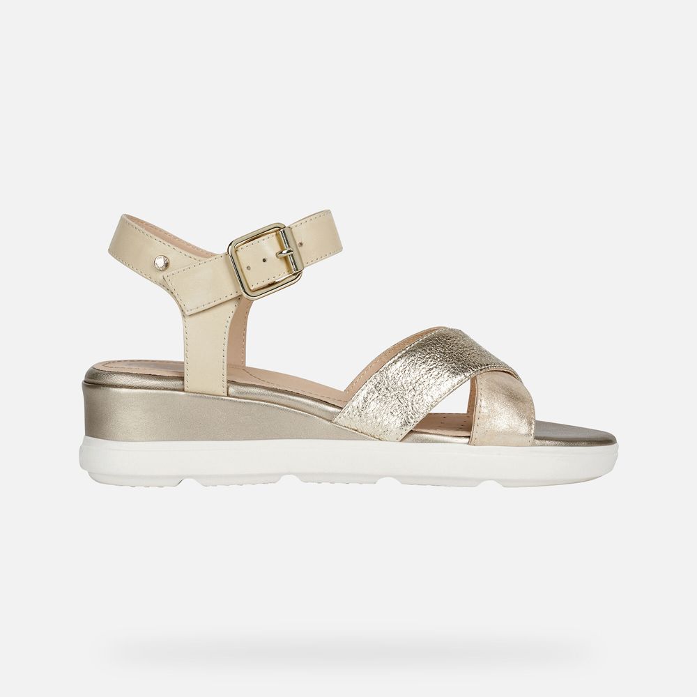 Geox Bayan Sandalet Altın - Pisa - GYJ-435602